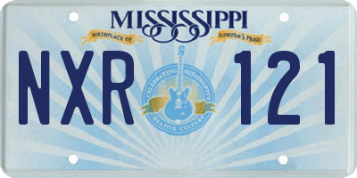 MS license plate NXR121