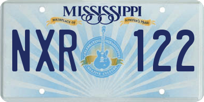 MS license plate NXR122