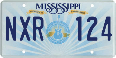 MS license plate NXR124