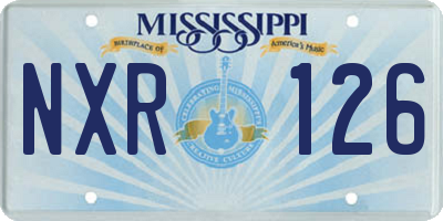 MS license plate NXR126