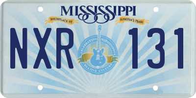 MS license plate NXR131