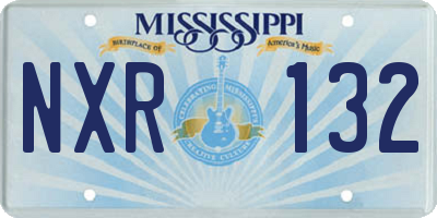 MS license plate NXR132