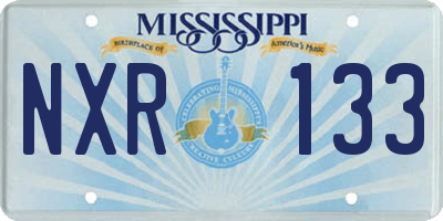 MS license plate NXR133