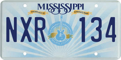 MS license plate NXR134