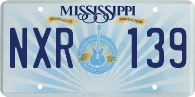 MS license plate NXR139