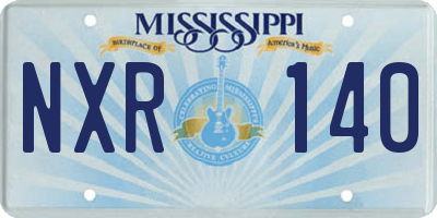 MS license plate NXR140