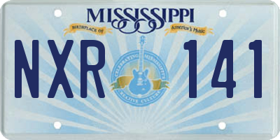 MS license plate NXR141