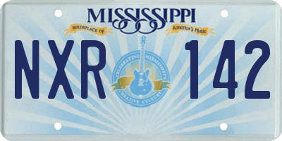 MS license plate NXR142