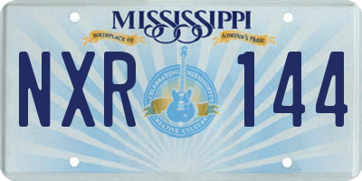 MS license plate NXR144