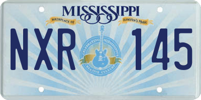 MS license plate NXR145