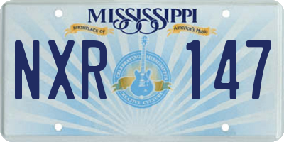 MS license plate NXR147