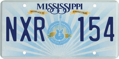MS license plate NXR154
