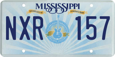 MS license plate NXR157