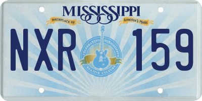 MS license plate NXR159