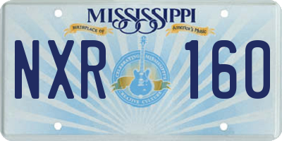 MS license plate NXR160