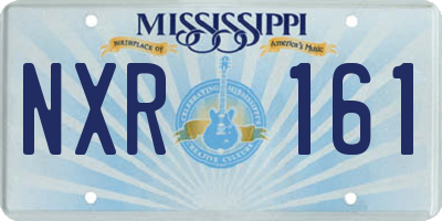 MS license plate NXR161