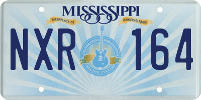 MS license plate NXR164