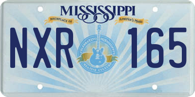 MS license plate NXR165