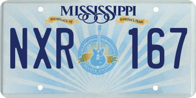 MS license plate NXR167