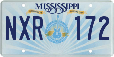 MS license plate NXR172