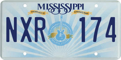 MS license plate NXR174
