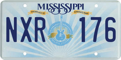 MS license plate NXR176