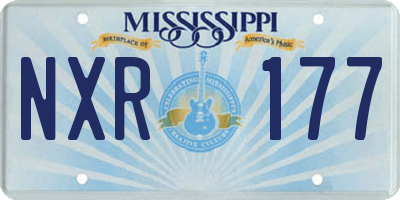 MS license plate NXR177