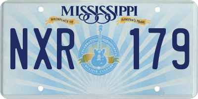MS license plate NXR179