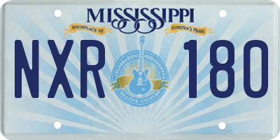 MS license plate NXR180