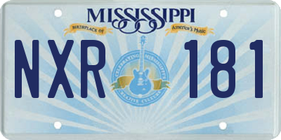 MS license plate NXR181