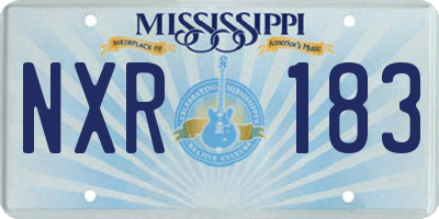 MS license plate NXR183