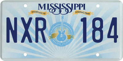MS license plate NXR184