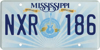 MS license plate NXR186
