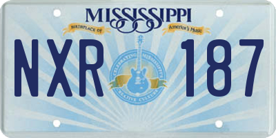 MS license plate NXR187