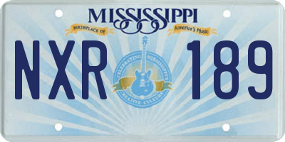MS license plate NXR189