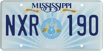 MS license plate NXR190