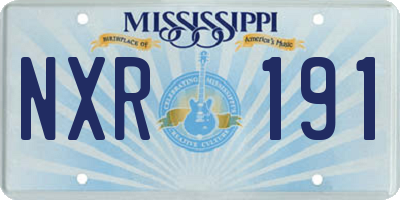 MS license plate NXR191
