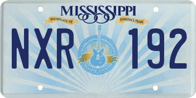 MS license plate NXR192