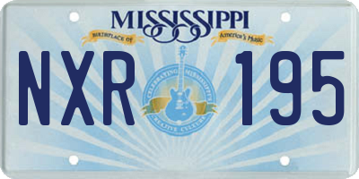 MS license plate NXR195