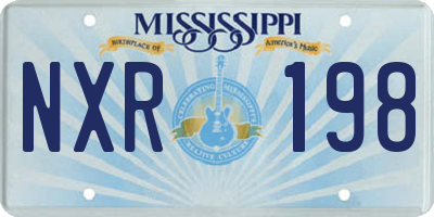 MS license plate NXR198