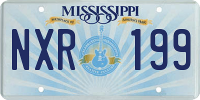 MS license plate NXR199