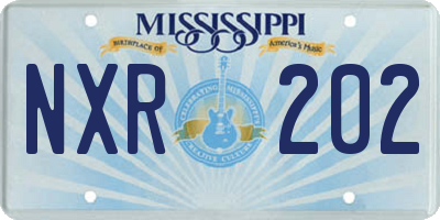 MS license plate NXR202