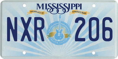 MS license plate NXR206