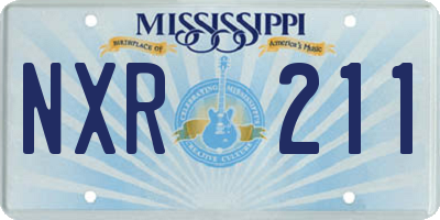 MS license plate NXR211