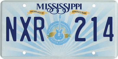 MS license plate NXR214