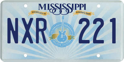 MS license plate NXR221