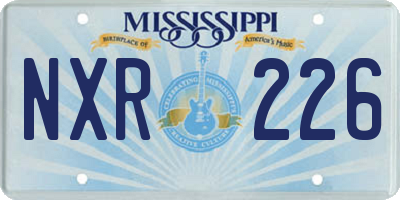 MS license plate NXR226