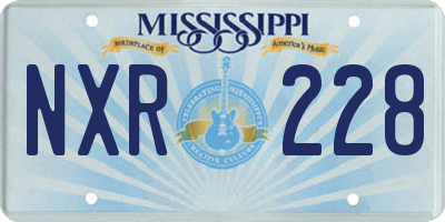 MS license plate NXR228
