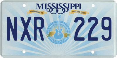 MS license plate NXR229