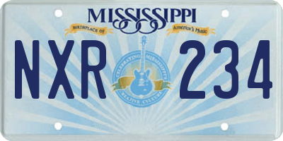 MS license plate NXR234